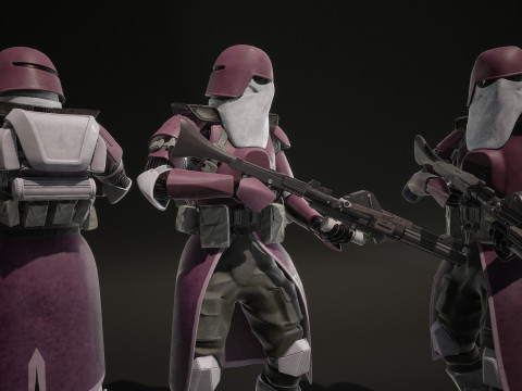 Star wars Rigged clone Galactic Marine 3Dモデル