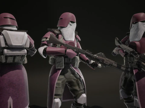 Star wars Rigged clone Galactic Marine 3D Model
