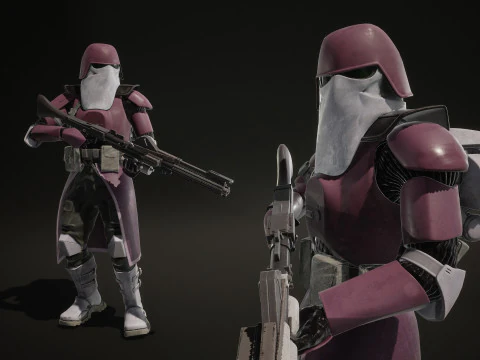 Star wars Rigged clone Galactic Marine 3D Model