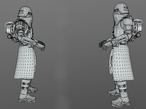 Star wars Rigged clone Galactic Marine 3Dモデル