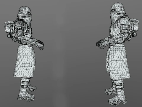 Star wars Rigged clone Galactic Marine 3D Model