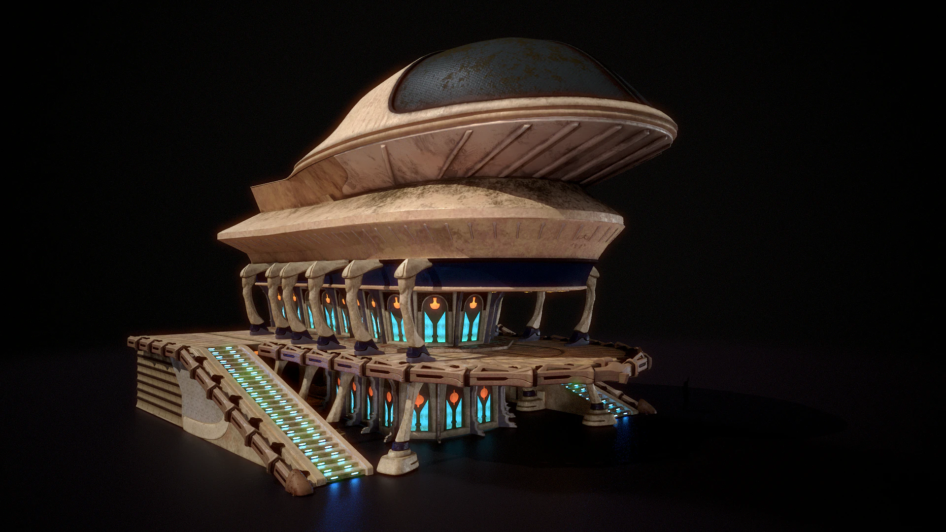 Building 1 3D Model .c4d .max .obj .3ds .fbx .stl .blend 