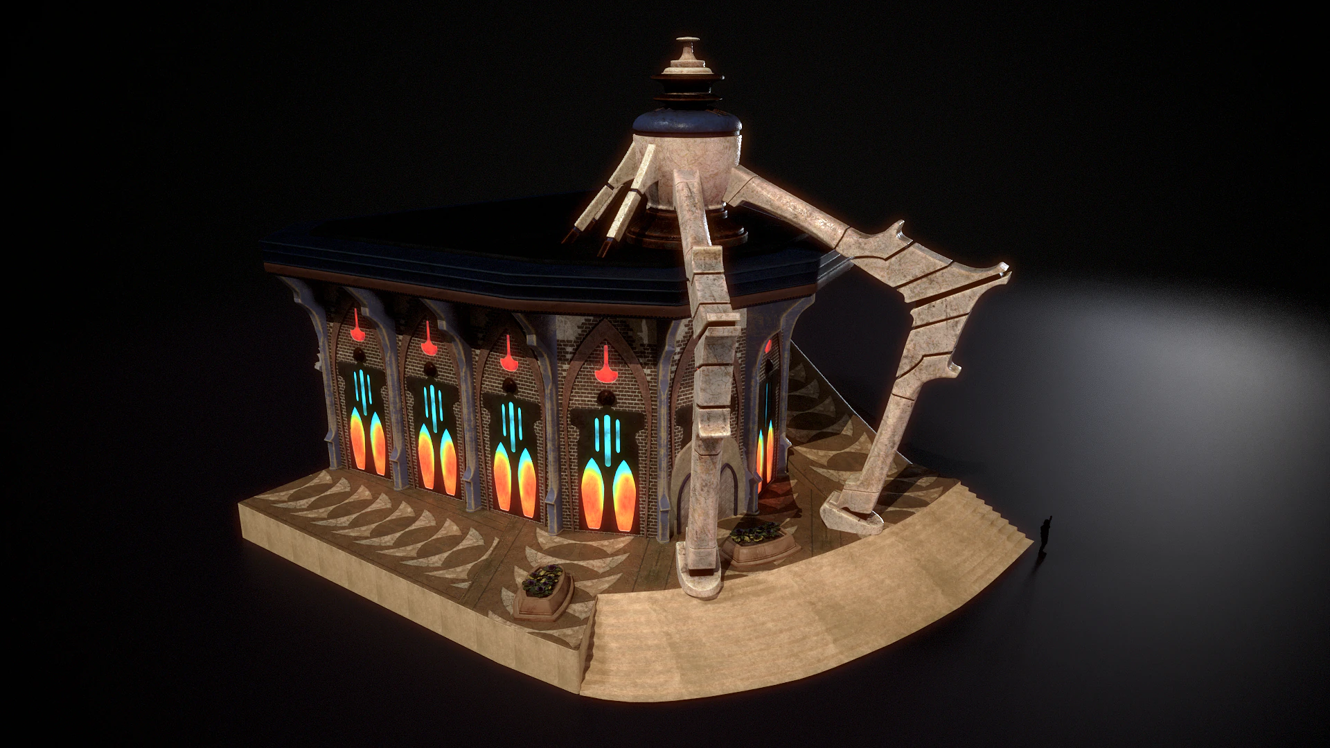 Building 2 3D Model .c4d .max .obj .3ds .fbx .stl .blend 