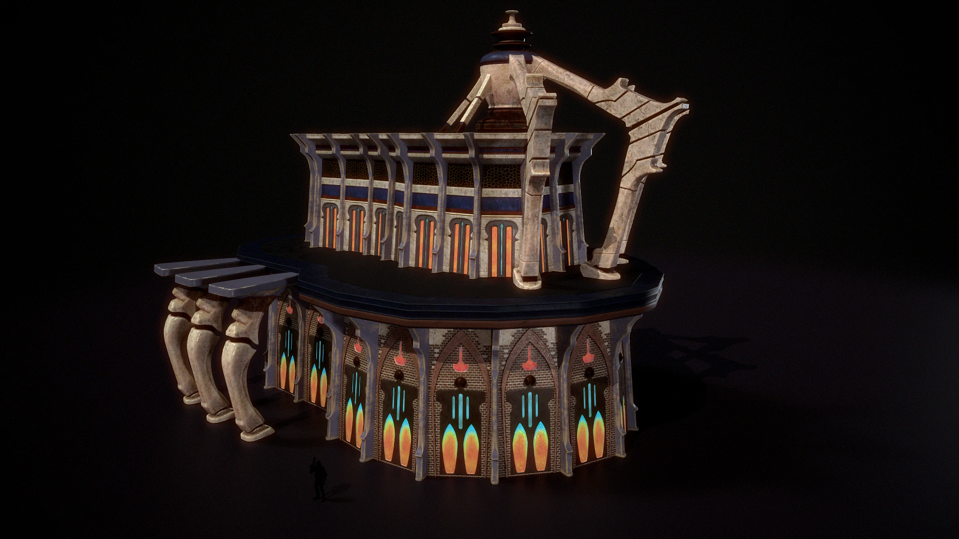 Building 4 3D Model .c4d .max .obj .3ds .fbx .stl .blend 