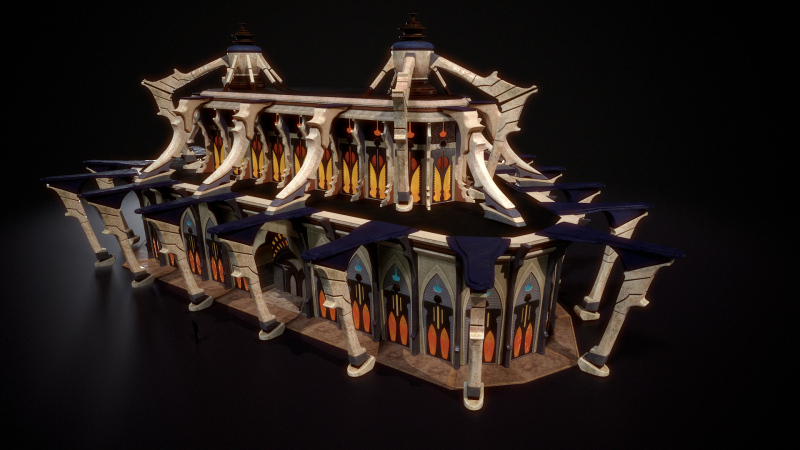 भवन 5 3D मॉडल .c4d .max .obj .3ds .fbx .stl .blend 