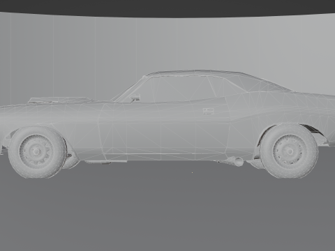 Dodge Challenger 1970 RT Low-poly Low-poly 3Dモデル