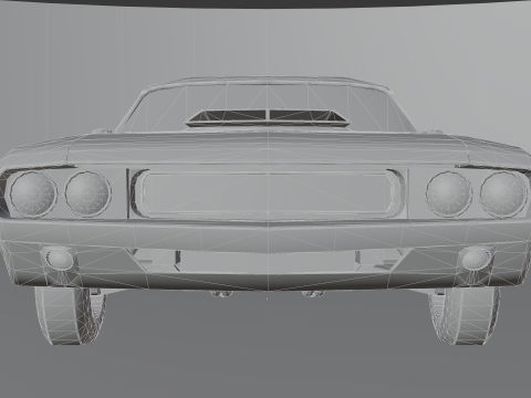 Dodge Challenger 1970 RT Low-poly Low-poly 3Dモデル