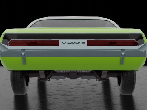 Dodge Challenger 1970 RT Low-poly Low-poly 3Dモデル