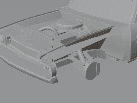 Dodge Challenger 1970 RT Low-poly Low-poly 3Dモデル