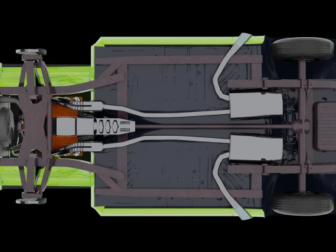 Dodge Challenger 1970 RT Low-poly Low-poly 3Dモデル