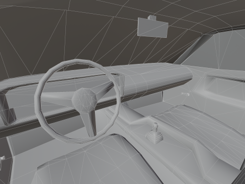 Dodge Challenger 1970 RT Low-poly Low-poly 3Dモデル