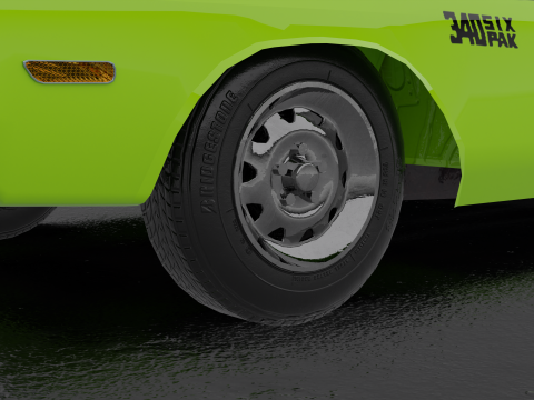 Dodge Challenger 1970 RT Low-poly Low-poly 3Dモデル