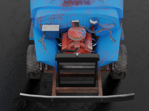 Pickup F150 1956 Low-poly Model 3D