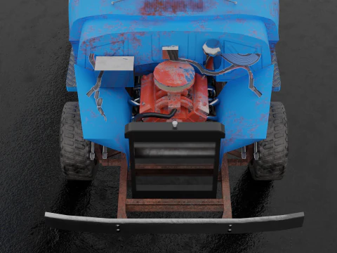 Pickup F150 1956 Low-poly 3D Model