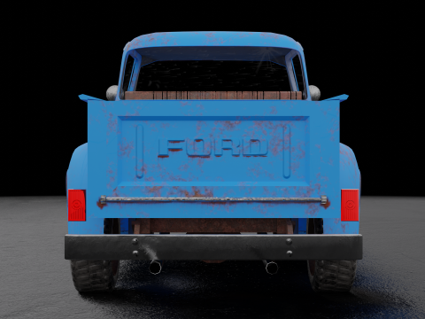 Pickup F150 1956 Low-poly Model 3D