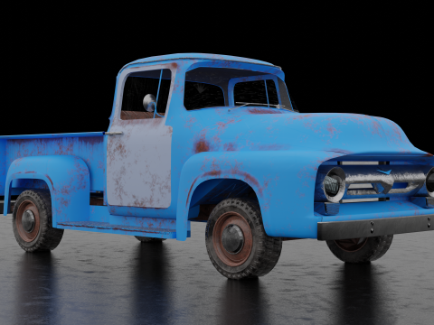 Pickup F150 1956 Low-poly 3D Модель