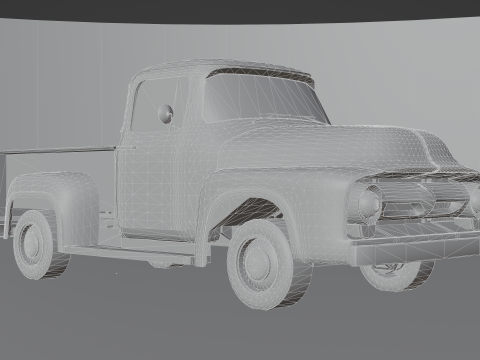 Pickup F150 1956 Low-poly Model 3D