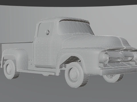 Pickup F150 1956 Low-poly 3D Model