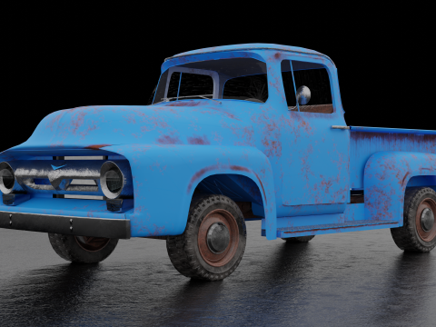 Pickup F150 1956 Low-poly Model 3D