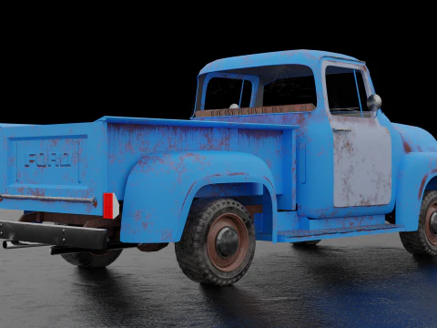 Pickup F150 1956 Low-poly 3D Model
