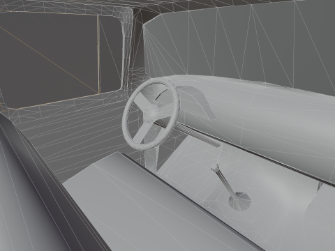 Pickup F150 1956 Low-poly Model 3D
