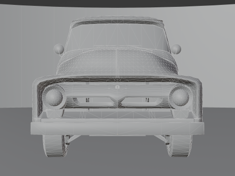 Pickup F150 1956 Low-poly Model 3D