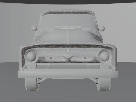 Pickup F150 1956 Low-poly 3D Model