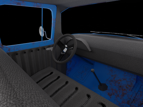 Pickup F150 1956 Low-poly Model 3D