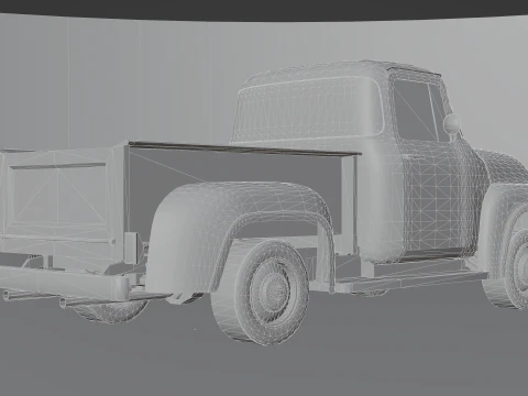 Pickup F150 1956 Low-poly 3D Model