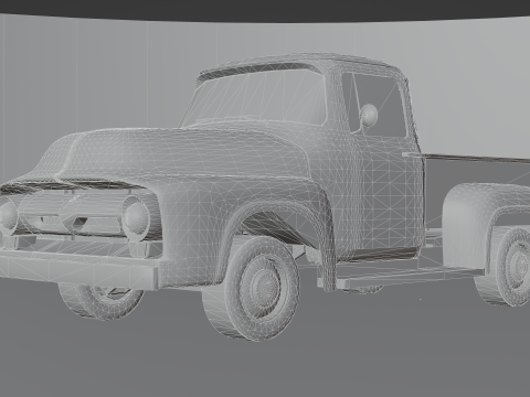 Pickup F150 1956 Low-poly Model 3D