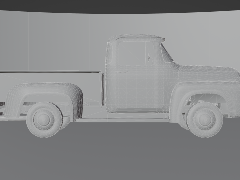 Pickup F150 1956 Low-poly Model 3D
