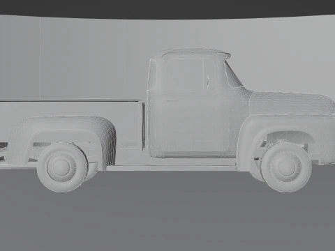 Pickup F150 1956 Low-poly 3D Model