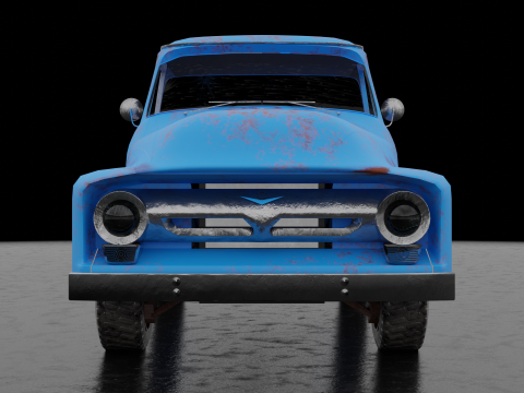 Pickup F150 1956 Low-poly Model 3D