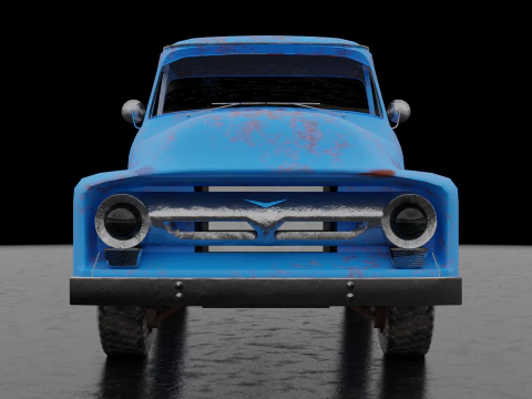 Pickup F150 1956 Low-poly 3D Model