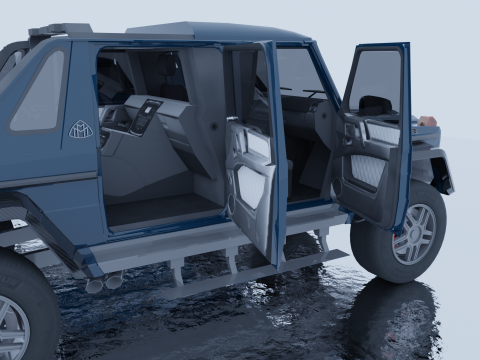 Mercedes-Maybach G650 Landaulet Low-poly 3Dモデル