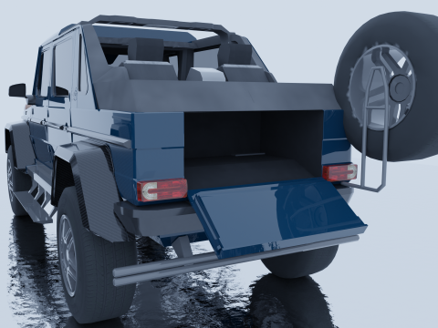Mercedes-Maybach G650 Landaulet Low-poly 3Dモデル
