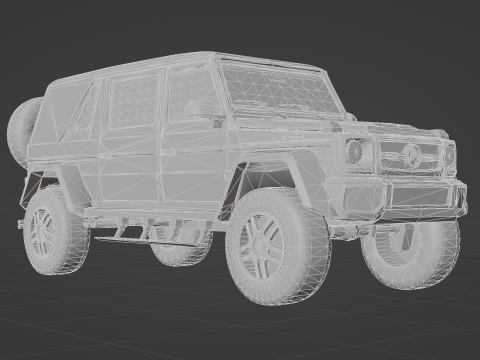 Mercedes-Maybach G650 Landaulet Low-poly 3Dモデル
