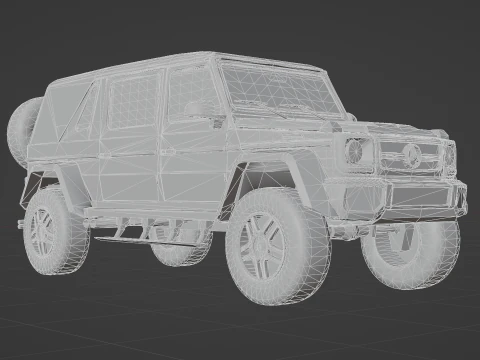 Mercedes-Maybach G650 Landaulet Low-poly 3D Model