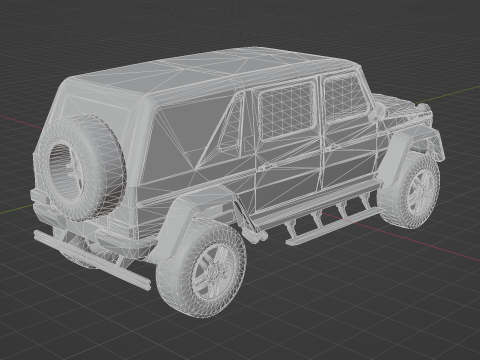 Mercedes-Maybach G650 Landaulet Low-poly 3Dモデル