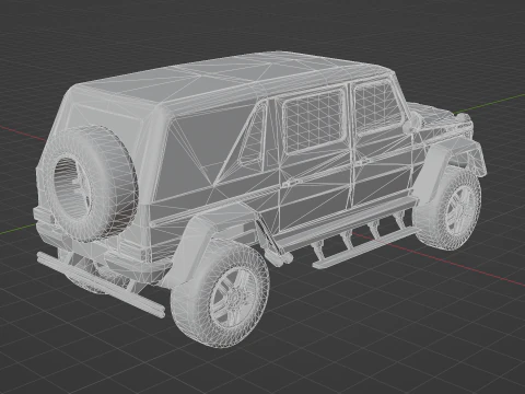 Mercedes-Maybach G650 Landaulet Low-poly 3D Model