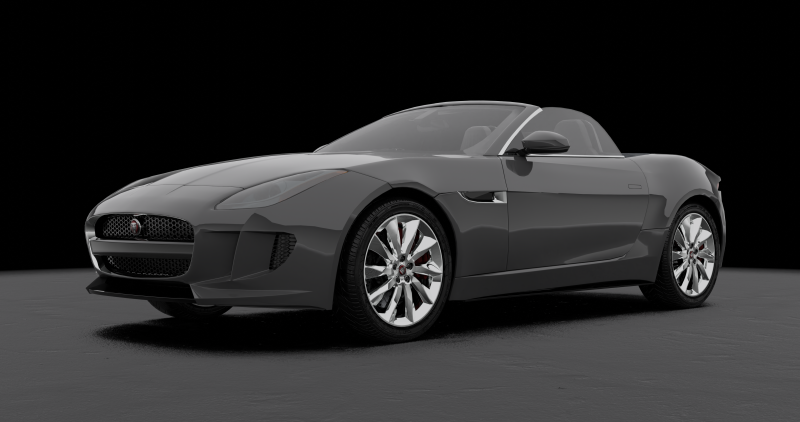 Jaguar F-type Low-poly 3D 模型 .c4d .max .obj .3ds .fbx .stl .blend