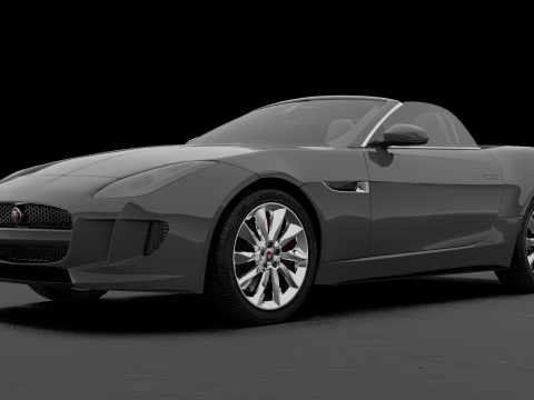 Jaguar F-type Low-poly 3D Модель