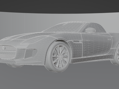 Jaguar F-type Low-poly 3D 模型