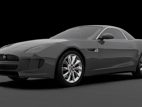 Jaguar F-type Low-poly 3D Model
