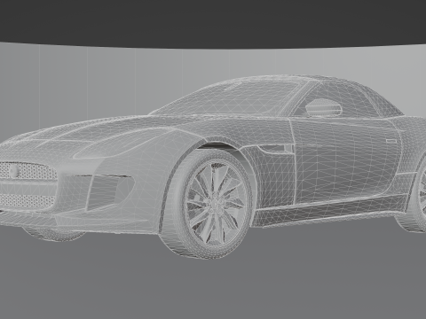 Jaguar F-type Low-poly 3D 模型