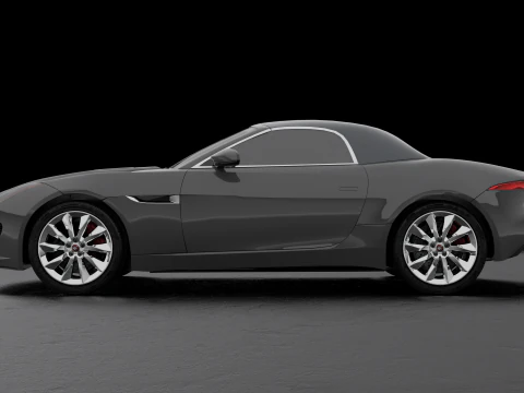 Jaguar F-type Low-poly 3D Model