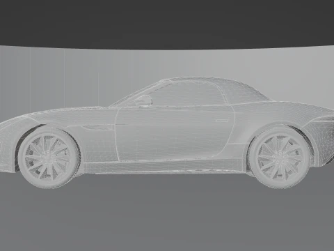 Jaguar F-type Low-poly 3D Model