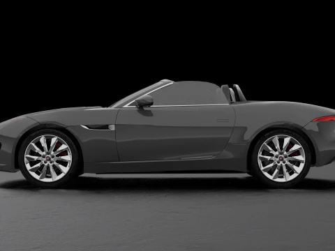 Jaguar F-type Low-poly 3D Model