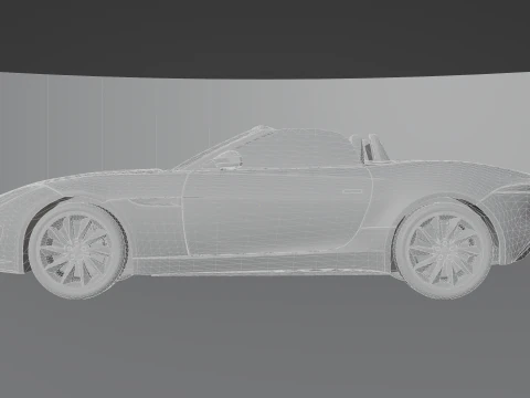 Jaguar F-type Low-poly 3D Model