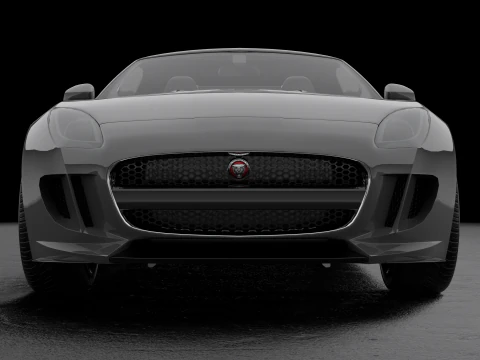 Jaguar F-type Low-poly 3D Model